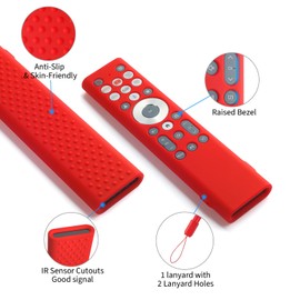 DUOLAXMENG Remote Control Cover for Hisense TV, Silicone Case with Lanyard, Compatible with ERF6A80, ERF6G80H, ERF6F80H Models, Shockproof (Blue)