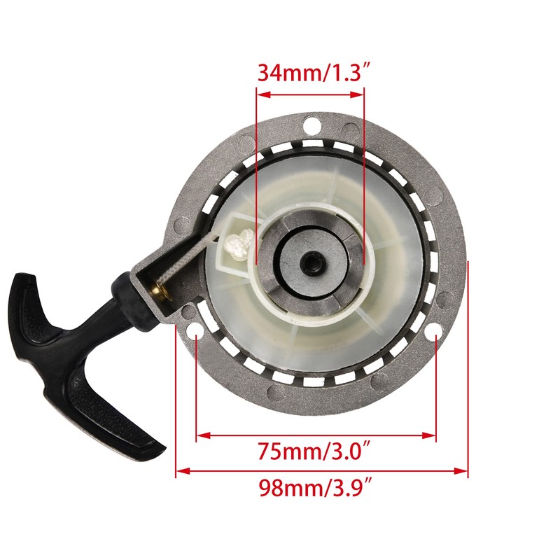 WOOSTAR Recoil Pull Starter with 3 Bolts Replacement for 2