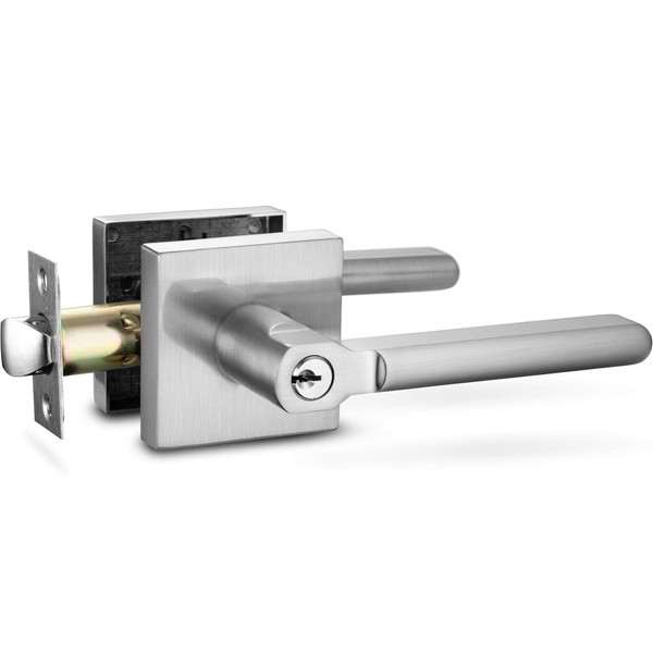Berlin Modisch Entry Lever Door Handle Lock and Key Slim