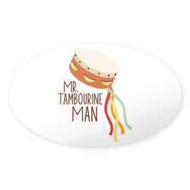CafePress Mr. Tambourine Man Sticker Oval Car Bumper Sticker(10-Pack)