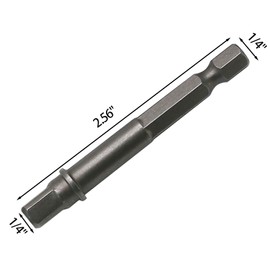 Hordion 10Pcs 1/4 Inch Socket Adapter Set, Impact Driver Socket Adapter Hex Shank Square Socket Bit Adapter for Automotive DIY, Silver