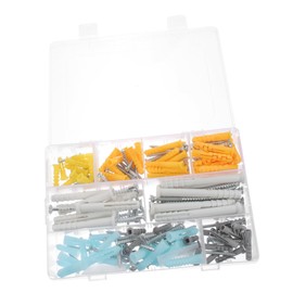 Outanaya 1 Set Heavy Duty Drywall Anchor Assortment Kit Self Drilling Wall Screws Anchors for Home Renovation High Strength Fasteners Convenient Storage Box