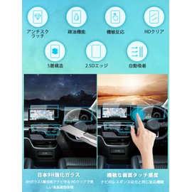 [5 Sheets] Nissan Serena C28 Type 6th Generation Navigation & LCD Meter & Air Conditioning Screen Film, LCD Protective Film, Automatic Adsorption, Bubble/Shatterproof, Air Release, Screen Film,