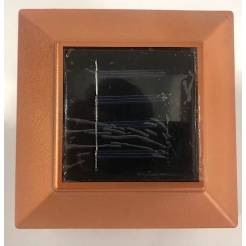 Garden Sunlight 6 Pack 4x4 Solar Powered Plastic Black/Copper LED