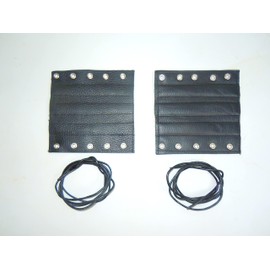 Gel Grip Covers for Motorcycle Handlebar Grips, leather Grip covers with gel color black one pair