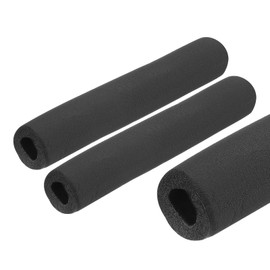 QUARKZMAN Pack of 2 Pipe Insulation Foam 32 mm ID 58 mm OD 0.25 m Long Non-Slip Foam Hose for Grip Support Cover Bicycle Grips Pipe Insulation Handlebar Grips Heating, Black