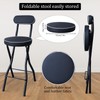 UWEAR 1 PCS Folding Bar Stool with Back, Tall Foldable