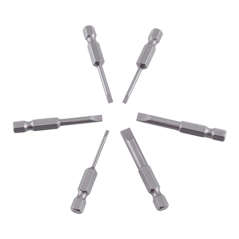 Flat Head 2.0-6.0mm Drill Bits, Hex Shank, Hand Screwdrivers for