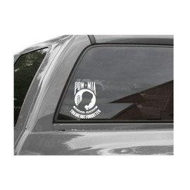 Edward & Co Sticker POW/MIA Prisoner of WAR Decal United States Army Military for Car Truck Window Laptop Bumper US Flag (Black, 6.0" h x 5.0" w)
