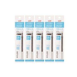 Mitsubishi Pencil Ballpoint Pen Refill, Jetstream Light Touch Ink, 0.5, Black, 5 Pack H.SXRL5.245P