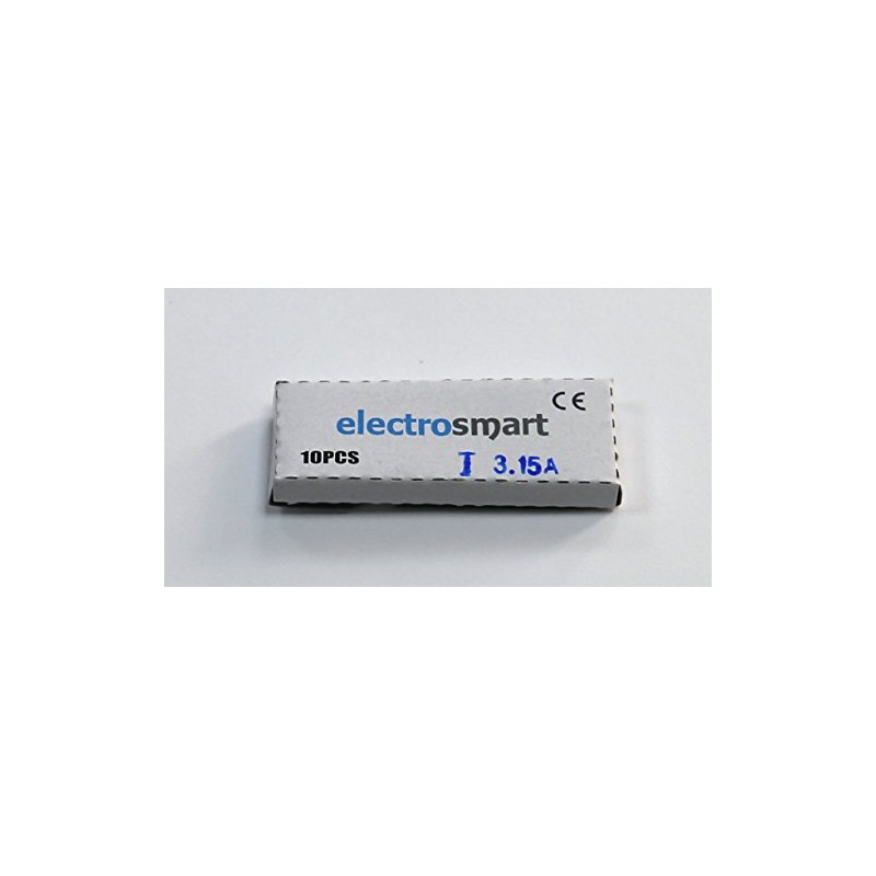 electrosmart Pack of 10 3.15A T3.15A 20mm x 5mm Glass