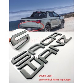 OVERLAND SPY 3D ABS Gray Black TAILGATE LETTERS FITS HYUNDAI SANTA CRUZ 2022 +