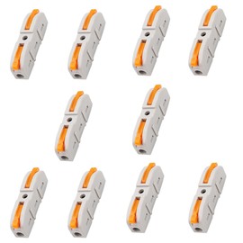10Pcs Conductor Compact Wire Connectors Splicing Connectors, Lever Nut Splicing Wire Connectors for Circuit Inline 28-12 AWG ConnectorsOne-to-One Quick Terminal Block