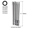 Bestgle 16pcs 1/4" Hex Shank 100mm/4 Inch Long Magnetic Screwdriver