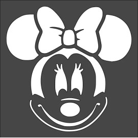 Unbranded 1- 8x8 inch Stencil, (NB-66) Minnie Mouse (6mil)*****