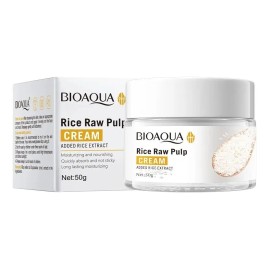 Bioaqua Crema Facial Extracto Arroz Ácido Hialurónico Reduce Manchas Poros Uso Día Noche