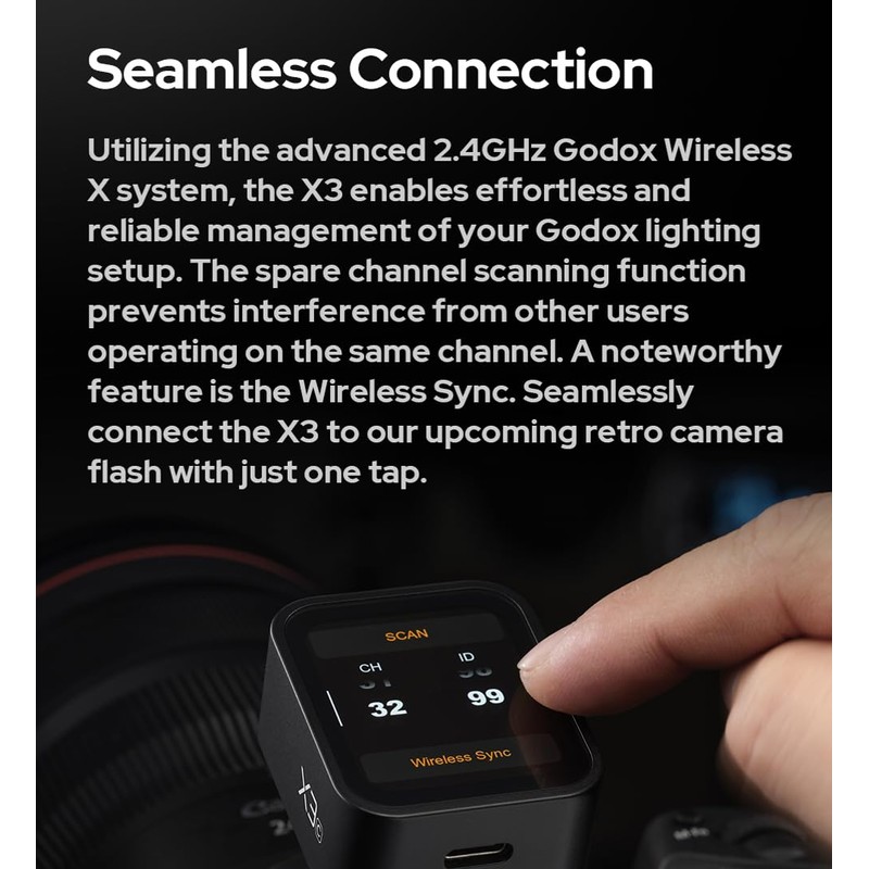 Godox X3-C Wireless Flash Trigger 2.4G TTL HSS for Canon
