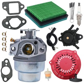 Cylinman GCV160 GCV160A Carburetor Fit for Honda GCV160LA GCV160LE HRT216 HRR216 HRB216 HRS216 HRZ216 with Air Filter Pull Start Fuel Pump 16100-Z0L-023 16100-Z0L-013 16100-Z0L-801
