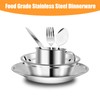 29pcs Stainless Steel Utensils Camping Tableware Kit with Bowls Plates