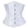 Sxybox Women's Satin Lace Up Corset Underbust Waist Trainer Corsage