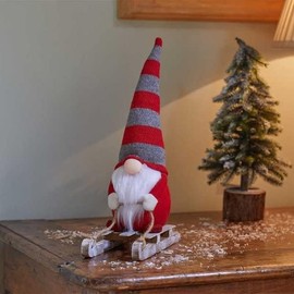 Marco Paul Novelty Christmas Gonk Santa Claus- Free-Standing Mr. Yule Sleigh Santa Gonk - Heartwarming Xmas Gifts for Festive Indoor Table Decoration (33cm)