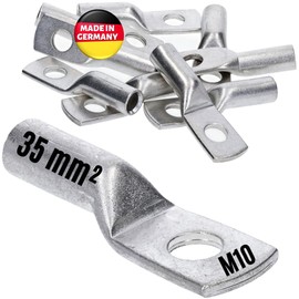 Kalitec DR35-10 Press Cable Lug 35 mm² M10 I Connector According to DIN 46235 I Made in Germany Pack of 10