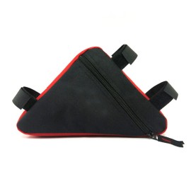 Unbranded Bicycle Frame Bag Triangle Bike Bag Waterproof Bicycle Storage Under Tube Bag US - Red