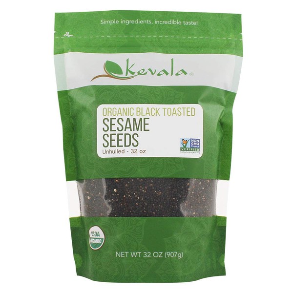 Kevala Organic Black Sesame Seeds 32oz (TOASTED)
