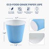 600Pack 3oz Disposable Paper Cups,Hot/Cold Beverage Drinking Cup，Small Blue Paper