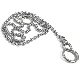 Fort Fasteners Basin Chains (Ball Type) and S' Hooks 450mm (18 Inch) Chrome Plated Premier 2 Chains