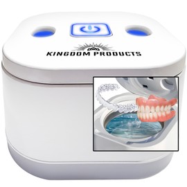Ultrasonic Retainer Cleaner - Denture Cleaner Machine for All Dental Appliances - Mouth Guard Cleaner with Wider Capacity of 6.7 Fl Oz (200ML), 25W 45kHz - Cleans Effectively Restores Shine