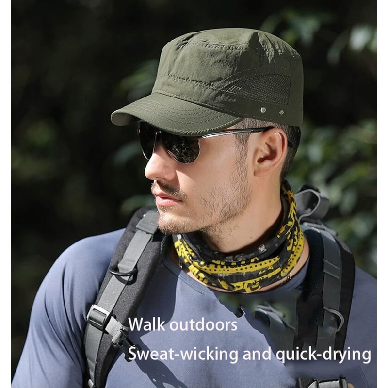 LOJAX Men's Work Cap, Summer, Cool, Quick Drying, Breathable, Baseball
