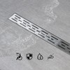 SaniteModar Linear Shower Drain, Shower Drain 24 inch High Water
