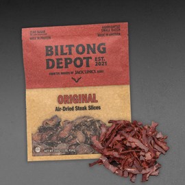 Biltong Depot - Natural Biltong 1lb (16oz) Lean Without Fat Cut Paleo and Keto friendly/No Preservatives, No MSG, No Gluten, No Nitrates, No Preservatives