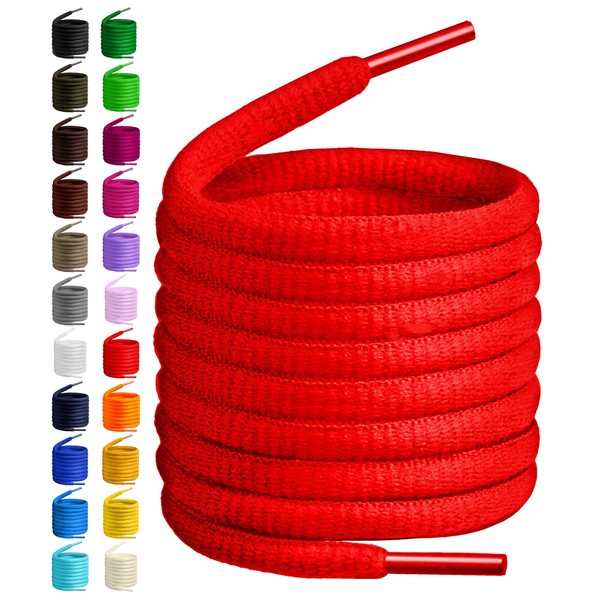 BIRCH's Oval Shoelaces 27 Colors Half Round 1/4" Shoe Laces
