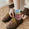 5 Pairs Womens Vintage Winter Warm Thick Crew Knit Socks,Christmas
