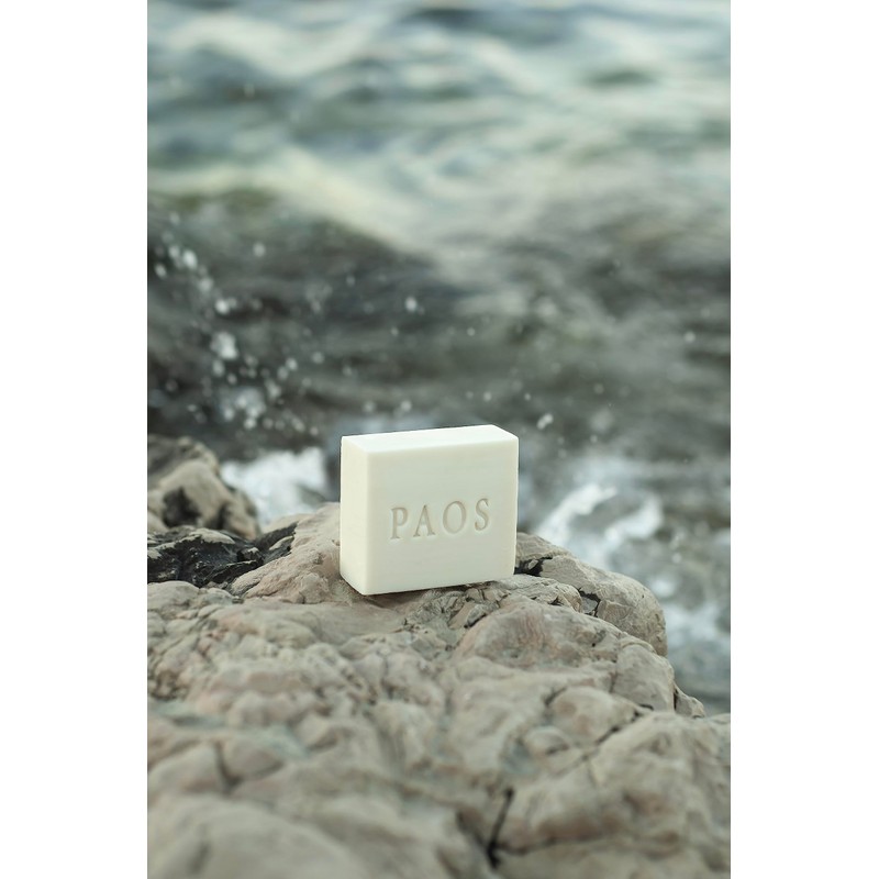 PAOS Sea Salt Soap, Approx. 150 g, Natural Soap, Acne