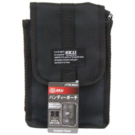 SK11 Handy Pouch with Mesh Pocket, Width 5.5 x Height 7.9 x Depth 2.4 inches (140 x 200 x 60 mm), F-745 Gray