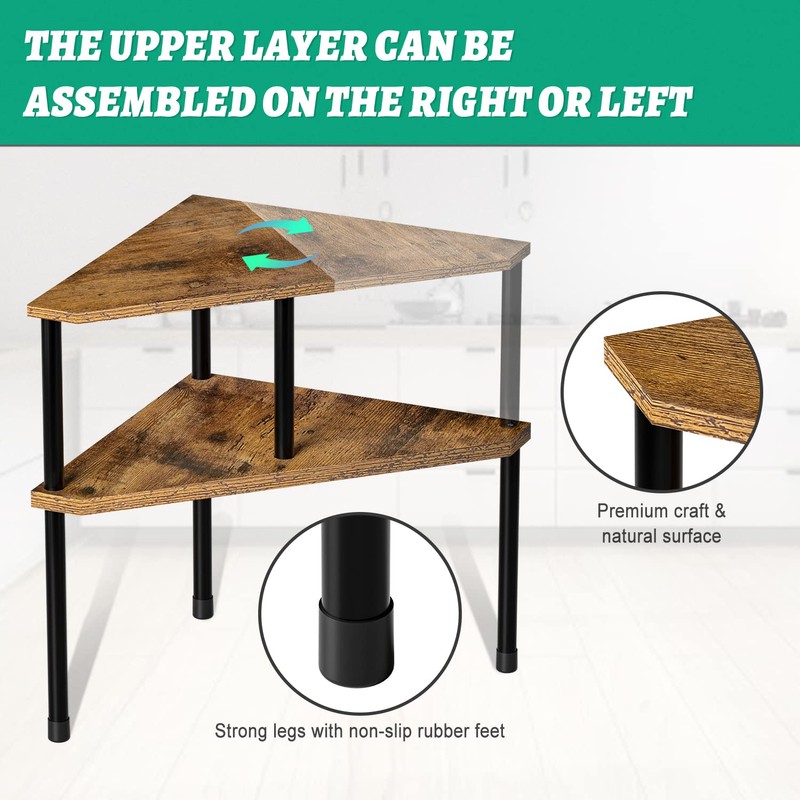 Weenson Kitchen Countertop Organizer Spice Rack for Salt, Bathroom Counter