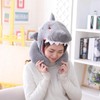 Bury Tony Shark Soft Hooded Travel Neck Pillow, Cartoon Animal