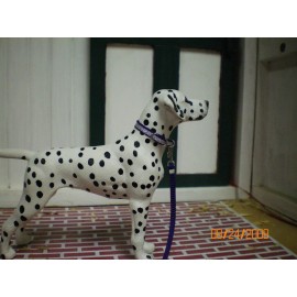 Jaapi PURPLE/SILVER large dog collar, fit Breyer Companions, not for real dogs