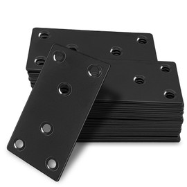 35-Pack Black Mending Platesfor wood, Stainless Steel Straight Mending Joining Plates, Fixing Joining Plate for Wood, Straight Steel Brace