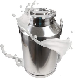 60L/15.9Gallon Milk Cans, Stainless Steel Milk Bucket Farmhouse Liquid Storage Wine Brew Tank Ice Milk Transport Jugs