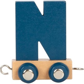 small foot 12584 Polar N Wooden Letter Train, Wooden Train Can Be Individually Combined, for Decorating and Gifting