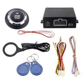 Easyguard EC008 E-P2 Smart Car Alarm System with RFID Transponder Start Stop Push Button DC 12 V