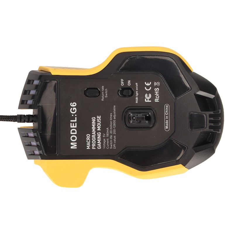 Wired Gaming Mouse 10 Button Macro Programmable 13 RGB Lighting