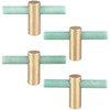 mookaitedecor Set of 4 Green Aventurine Crystal Wand Drawer Knobs