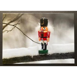 One Jade Lane *ONE* Nutcracker In Snow Christmas New Year Holiday Season Card Large Funny