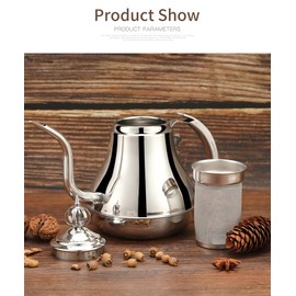 For Tea Lovers | @BuyMartian Modern Martian Exquisite Stylish & Durable Stainless Steel 1.8L Teapot | Includes Filter | Perfect for Tea & Coffee Lovers (Silver)