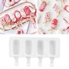 Molde para Helados, Molde De Silicona Con 4 Compartimentos para